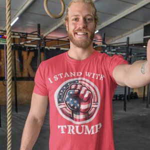 I Stand With Trump Men's Short Sleeve Tee